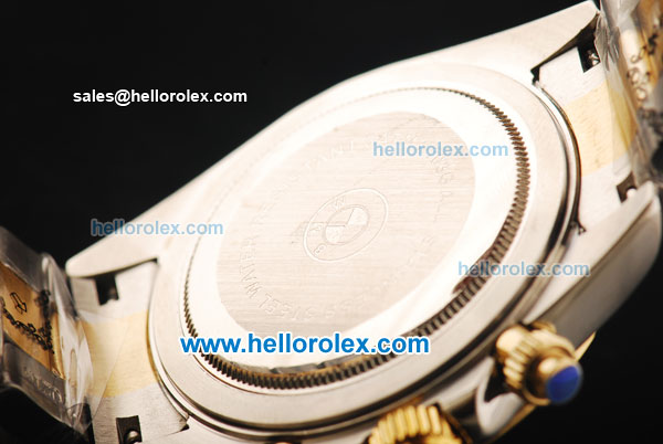 Rolex Daytona BMW Chronograph Miyota Quartz Movement Steel Case with Gold Bezel and Two Tone Strap - Click Image to Close